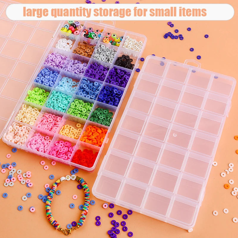 Transparent Storage Container Jewelry Box Clear Plastic Organizer Box Empty Earring Storage Organizer Display Case for Beads jewellery box