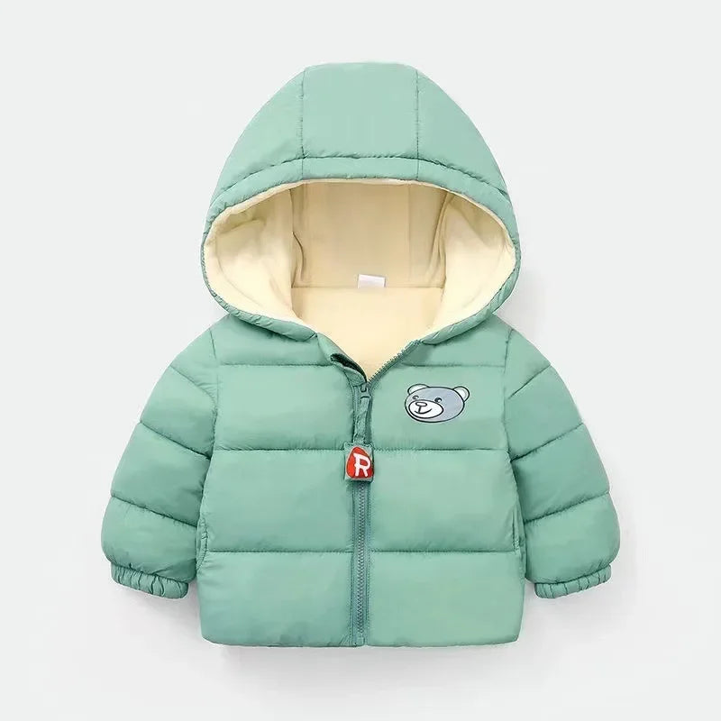 Kids Clothes Children's Jacket Coat Clothing Boy Girl Hooded Thicken Velvet Lining Keep Warm Down Jacket Children Clothing boys jackets and coats