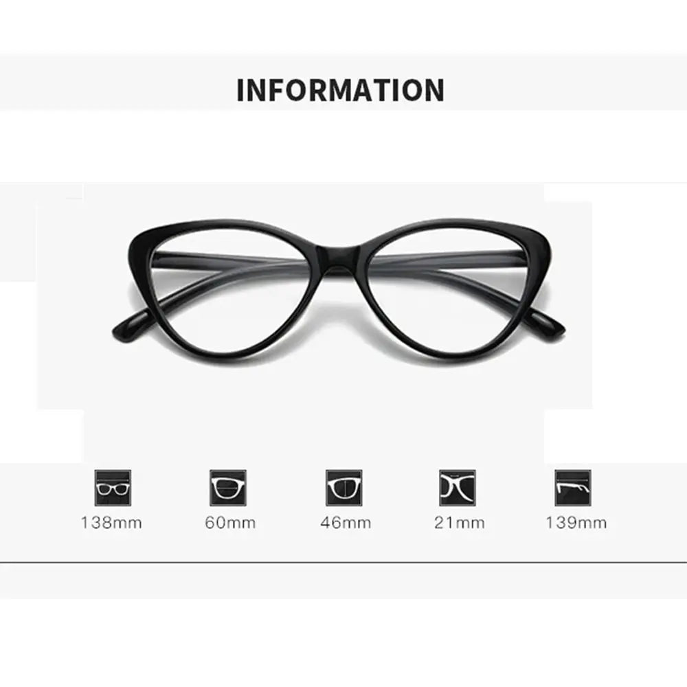 Women Anti Blue Rays Glasses Fashion Cat Eye Computer Goggles Big Frame Eyeglasses Vision Care Blue Light Blocking Eyewear Glasses