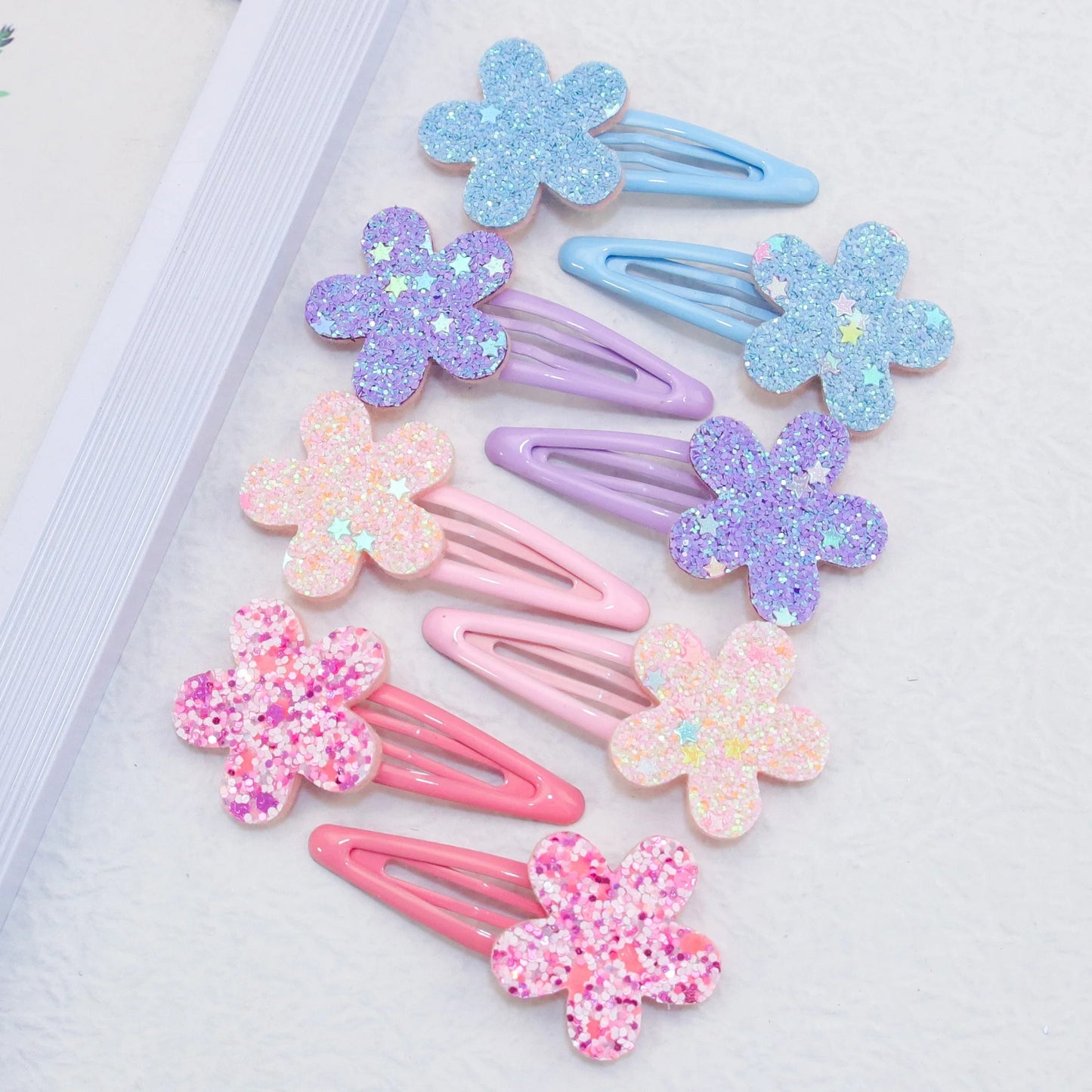 8pcs Girls Cute Star Hair Clips Kids Lovely Heart Hairpins Flower Hair Clips Headband Barrettes KidsChildren Hair Accessories   hairclips