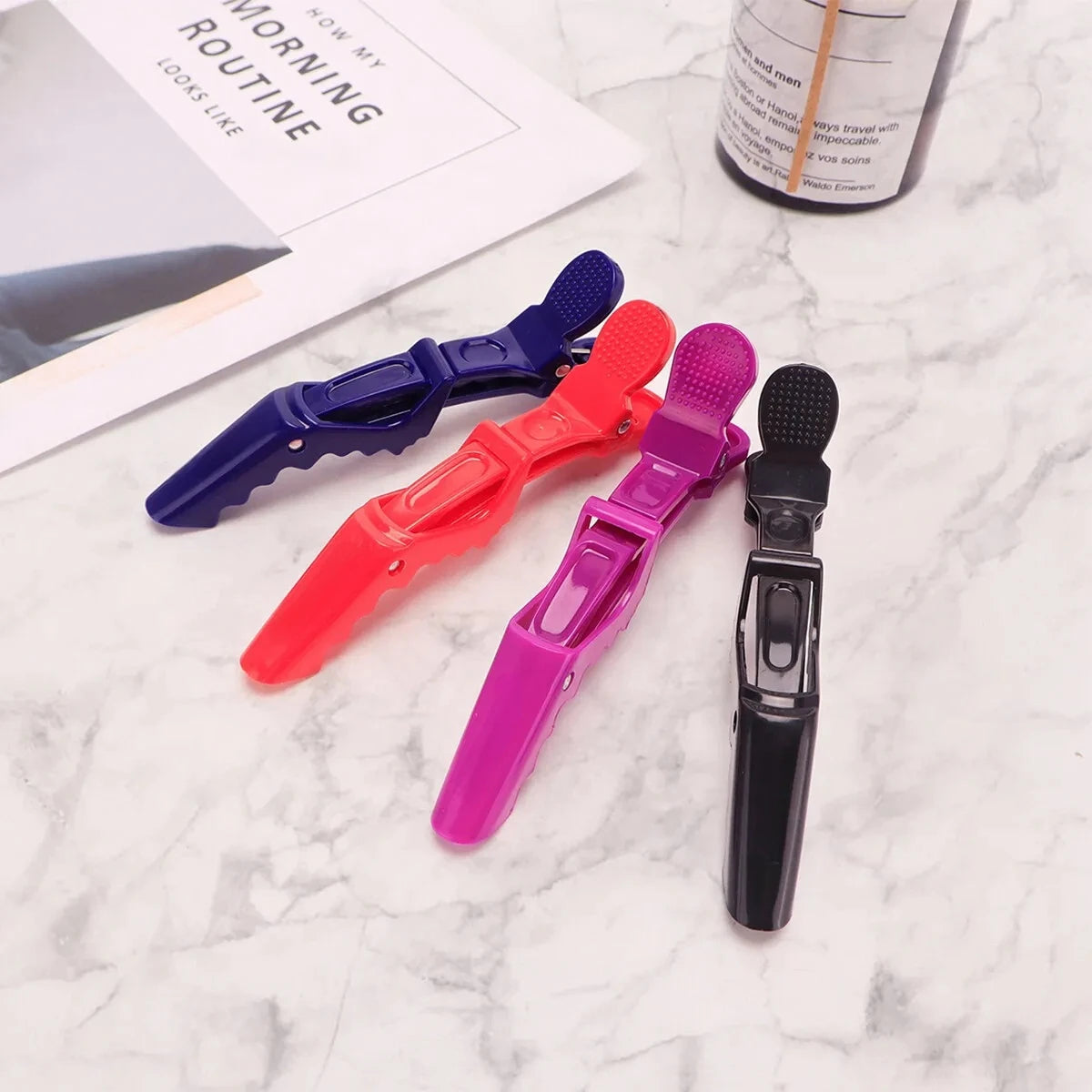 6PCS Alligator Hair Clip Hairdressing Clamps Plastic Hair Claw Professional Barber For Salon Styling Hairpins Hair Accessories  hairclips