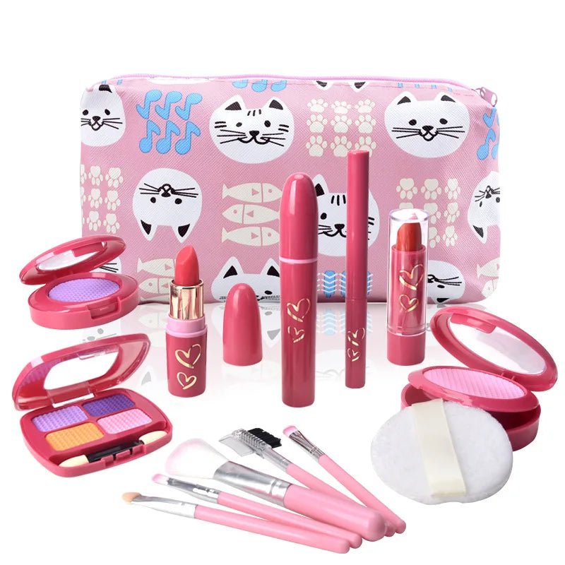 Girl Pretend Makeup for Toddlers Kids Play Makeup for Little Girls with Unicorn Purse Bag Toddler Makeup Kit Fake Make Up Toys kids makeup