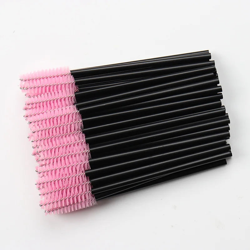 50Pcs Makeup brushes Disposable Crystal Eyebrow brush Diamond Handle Mascara Wand Applicator Eye Lashes Eyelash Extension Tools makeup accessories