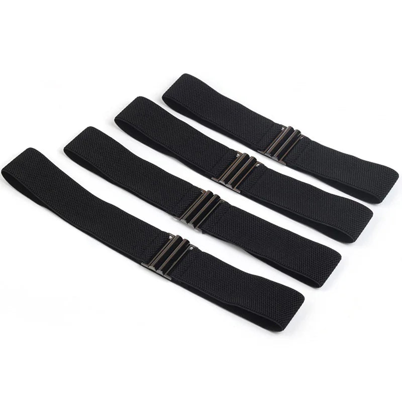 Women Elastic Band Wide Belts Simple Down Coat Waist Belt Female Buckle Black Strap Dress Decoration Accessories belt