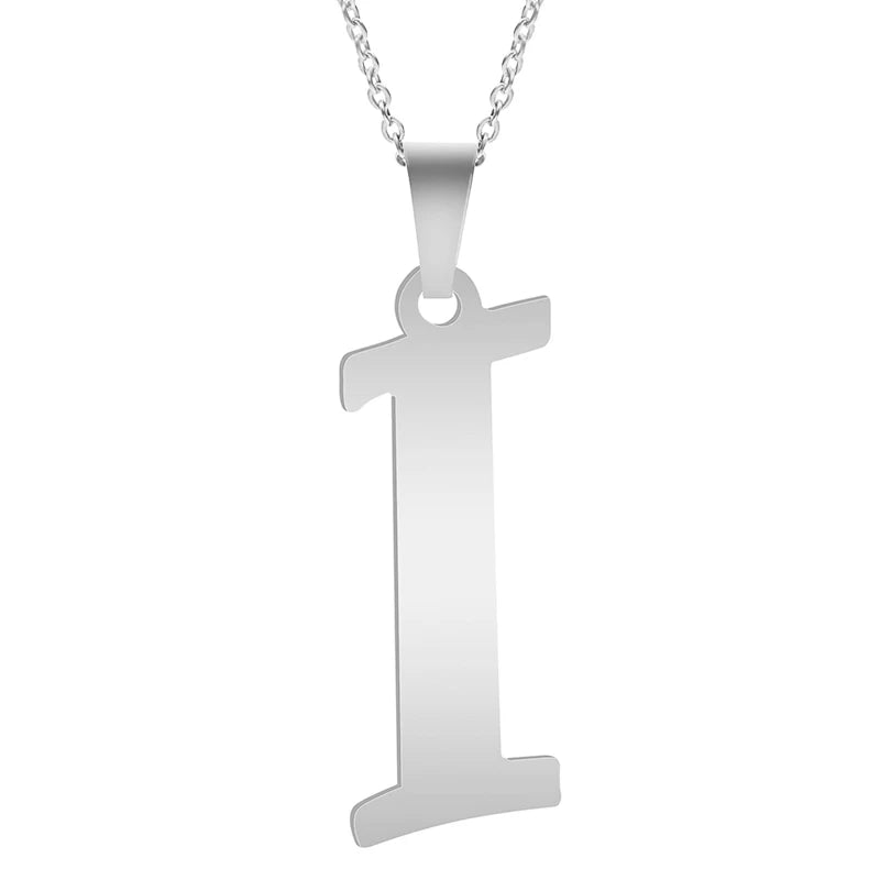 Fashion Letters A-Z Necklace for Women Men Stainless Steel High Quality English Alphabe Necklace A B C D E FGHIJKLMNOPQRSTUVWXYZ necklace