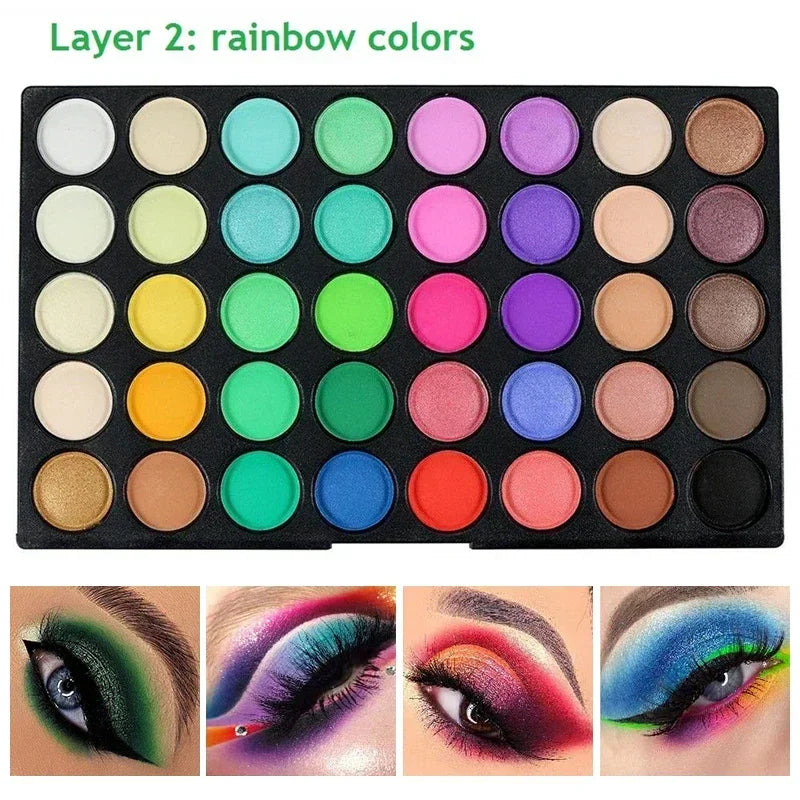 120 Color Eye Makeup Waterproof Make up Nude Eye Shadow Palette Glitter Matte Pigmented Powder Pressed Shine Eyeshadow Cosmetic eyes