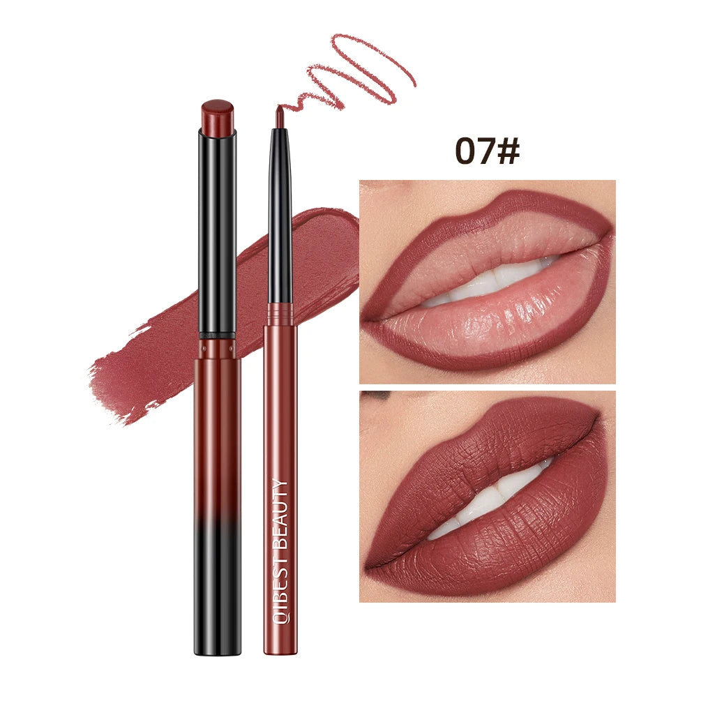 2pcs Lipstick Lipliner Pen Set Matte Nude Lip Liner Pencil Waterproof Long Lasting Lipstick Pen Contour Makeup For Women  lips