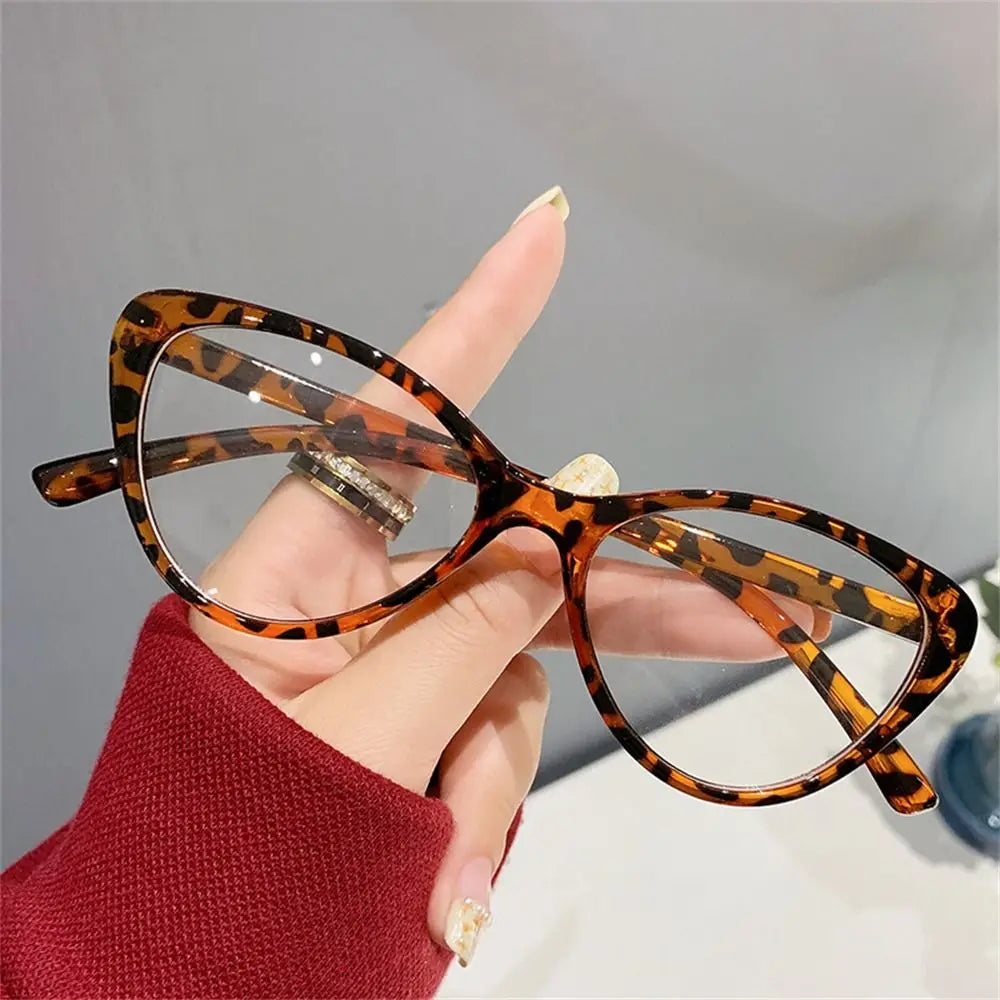 Women Anti Blue Rays Glasses Fashion Cat Eye Computer Goggles Big Frame Eyeglasses Vision Care Blue Light Blocking Eyewear Glasses