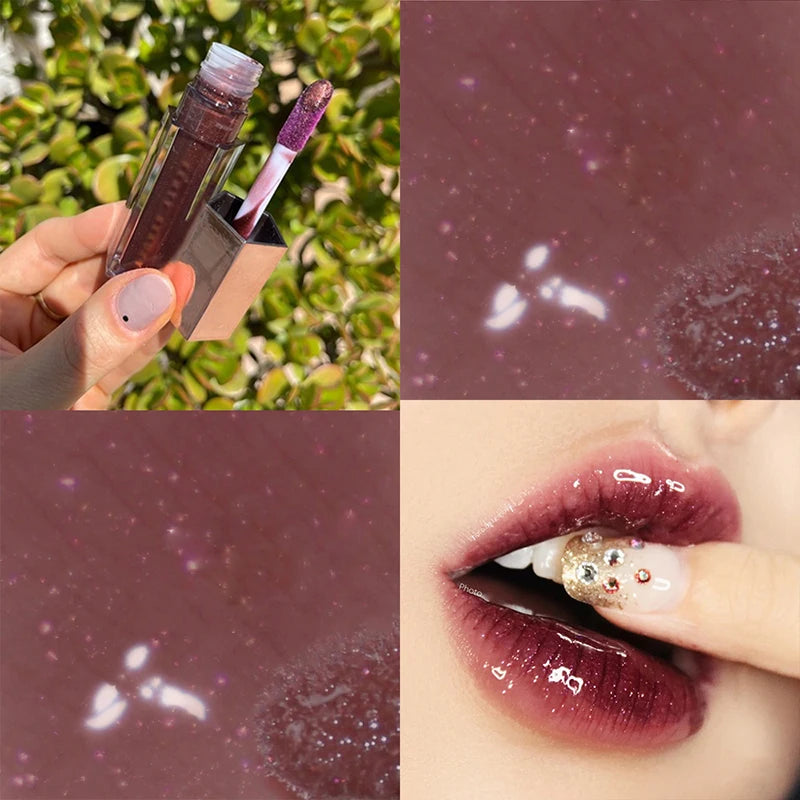 Gloss Bomb Universal Lip Luminizer 9 Colors Non-Sticky Moisturizing Lip Gloss Plumping and Long-Lasting Glitter Liquid Lipstick  lips