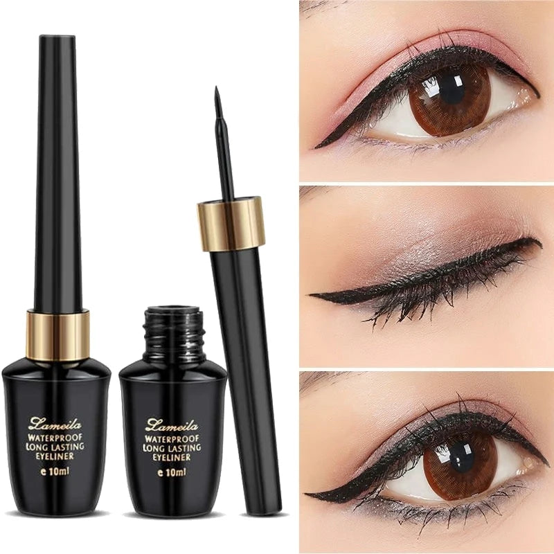 Long-lasting hard-tipped gel eye ultra-fine waterproof black liquid eyeliner pen eyes