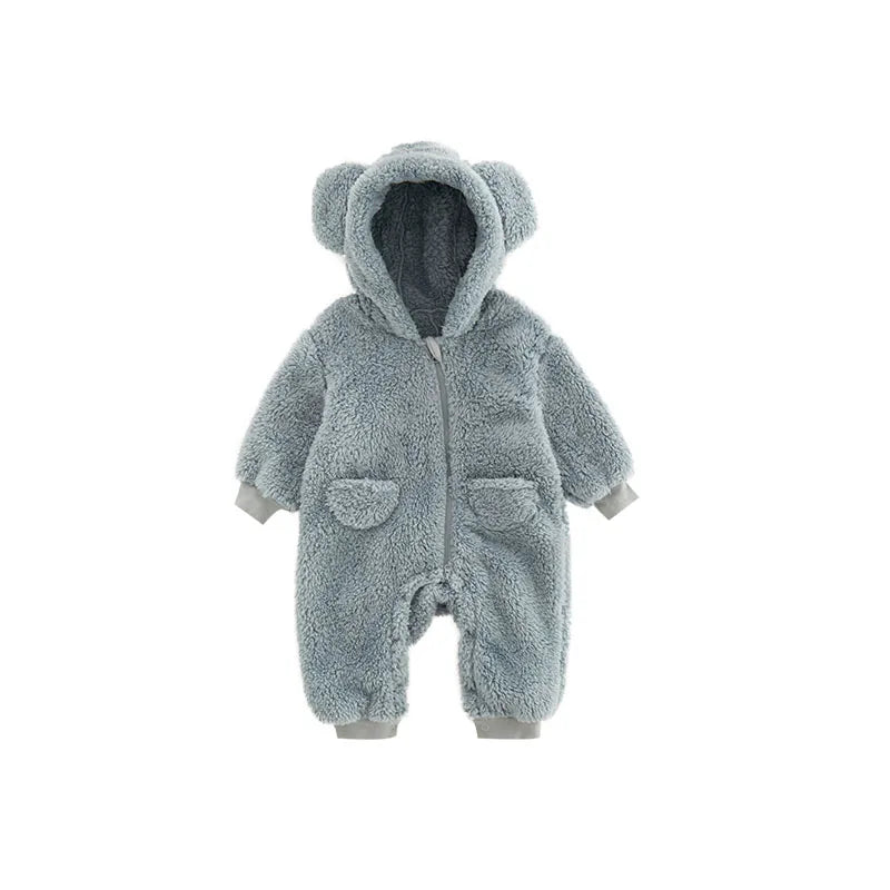 0-2Y Newborn Baby Rompers Spring Autumn Warm Fleece Baby Boys Costume Baby Girls Clothing Animal Overall Baby Outwear Jumpsuits infants girls infant boys