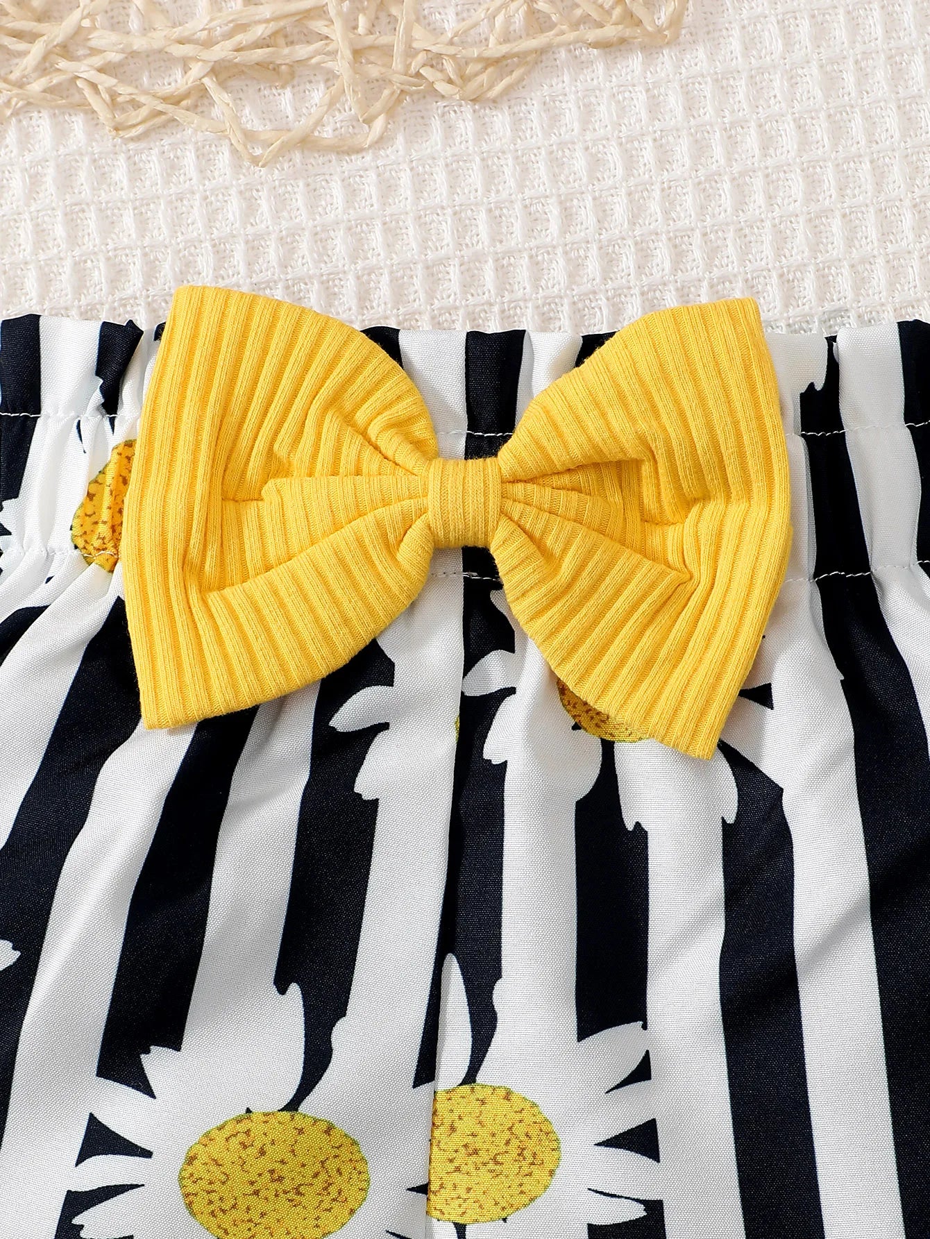 0-2 Year Old Newborn Baby Summer Digital Printed Bow Decoration Casual Daily Wear Headscarf Baby Clothes infants girls