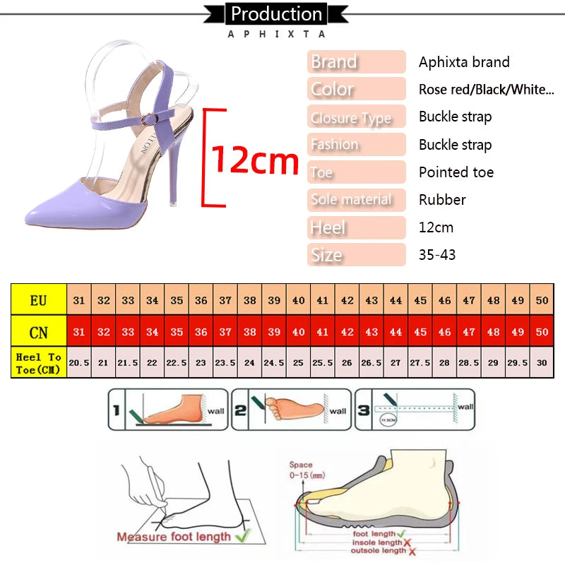 Summer 12cm Super High Stiletto Heels Ankle Strap Sandals Women Hollow Pointed Toe Party Heels Shoes Plus Size 48 party sandal