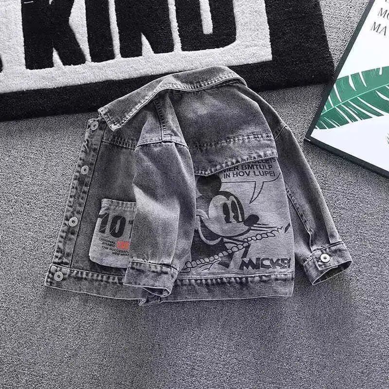 Denim Jacket For Boys Fashion Coats Children Clothing Autumn Baby Girls Clothes Outerwear Cartoon Jean Jackets Coat girls jackets and coats