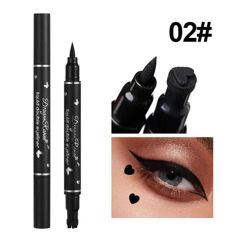 2 IN 1 Butterfly Seal Eyeliner Pen Star Moon Stamp Long-Lasting Waterproof Black Liquid Eye Liner Pencil Eyes Makeup Cosmetic eyes