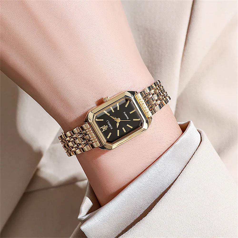 New Women Watch Light Luxury Brand Stainless Steel Ladies Business Watches Female Student Fashion Quartz Wristwatches watch