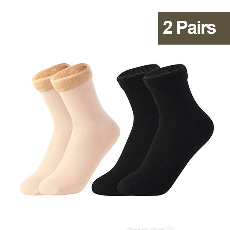 1/2/3/5/10Pairs Thermal Socks Women Winter Warm Thicken Fleece Short Socks Cashmere Wool Socks Snow Velvet Boots Home Floor Wear Socks