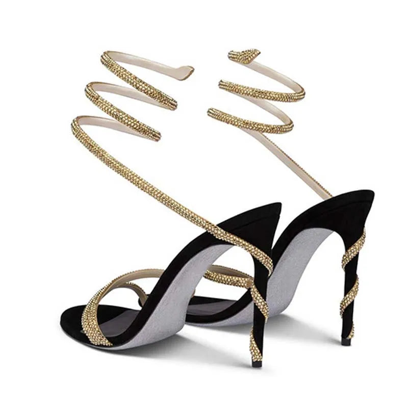 Design Sexy Thin High Heels Party Prom Shoes Fashion Ankle Strap  party sandal