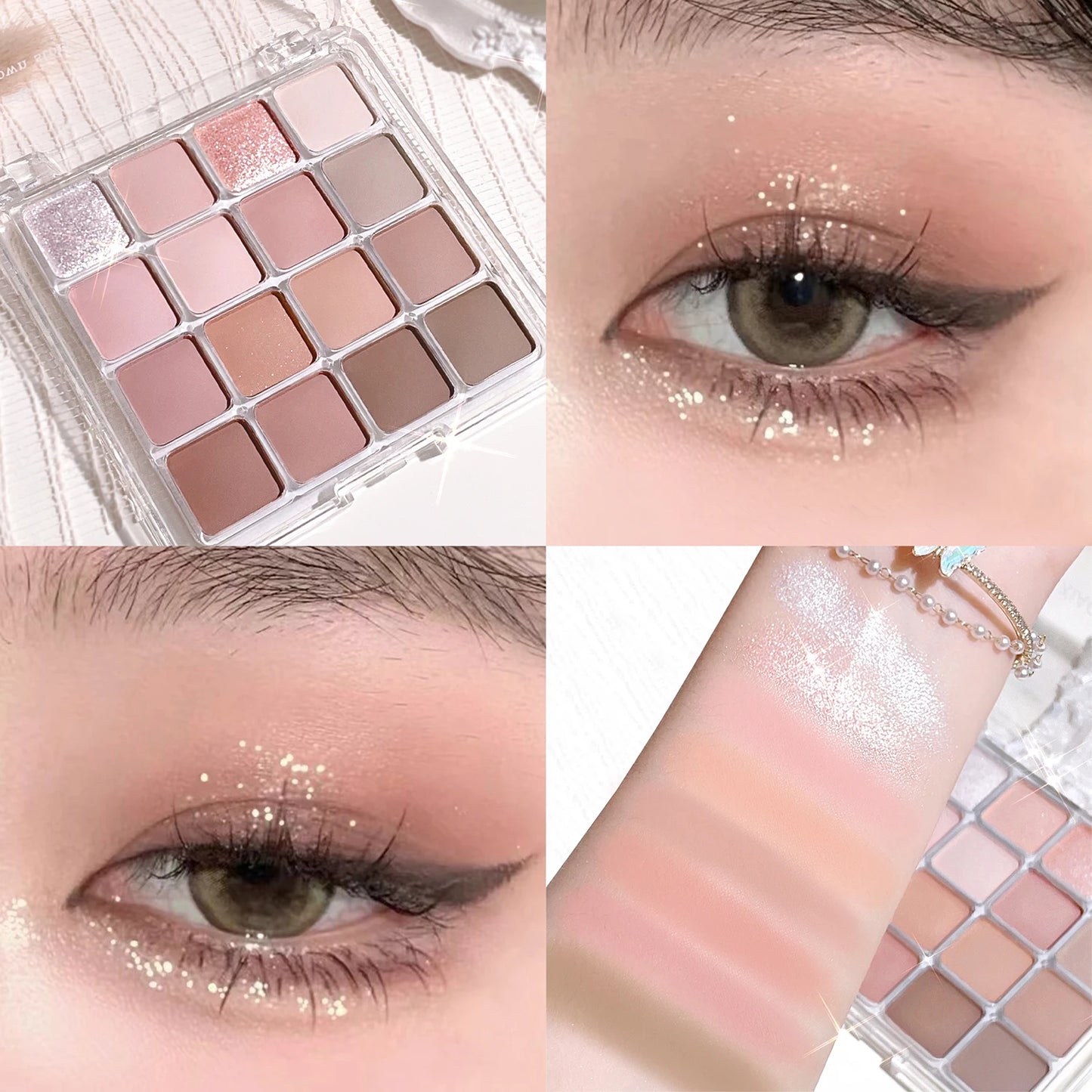 Sixteen-color sunset magic eye shadow plate pearl matte earth color Korean makeup eye shadow eyes