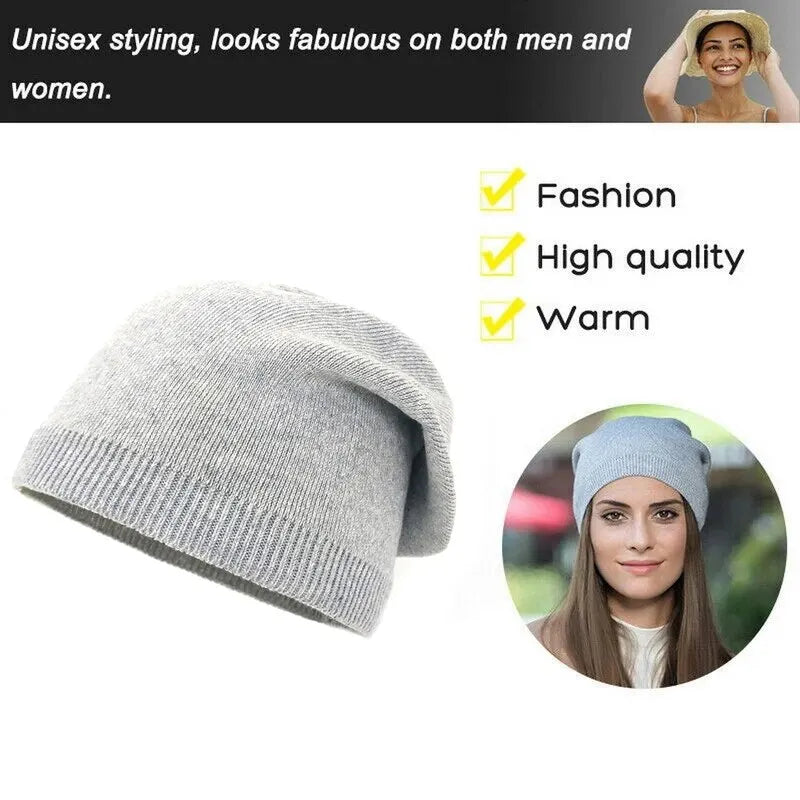 Autumn Winter Womens Hat New Simple Soft Thin Knitted Hats Outdoor Warm Cold Proof Fashion Bonnet Caps