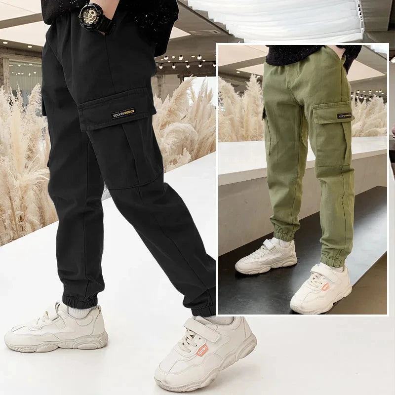 New Spring Autumn Boys Pants Casual Long Style Trousers For Kids 3- 12 Years Old Teenage Children Sport Outdoor Pants  bottom boys