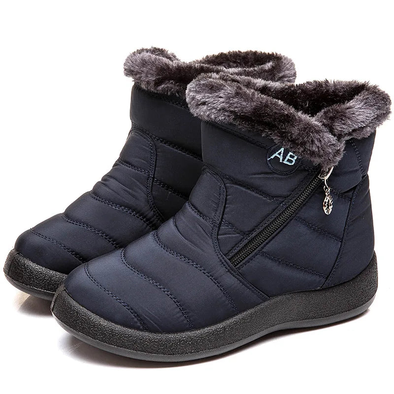 Winter Boots Fur Winter Shoes For Women Ankle Boots Snow Super Warm Low Heels Winter ankle boots