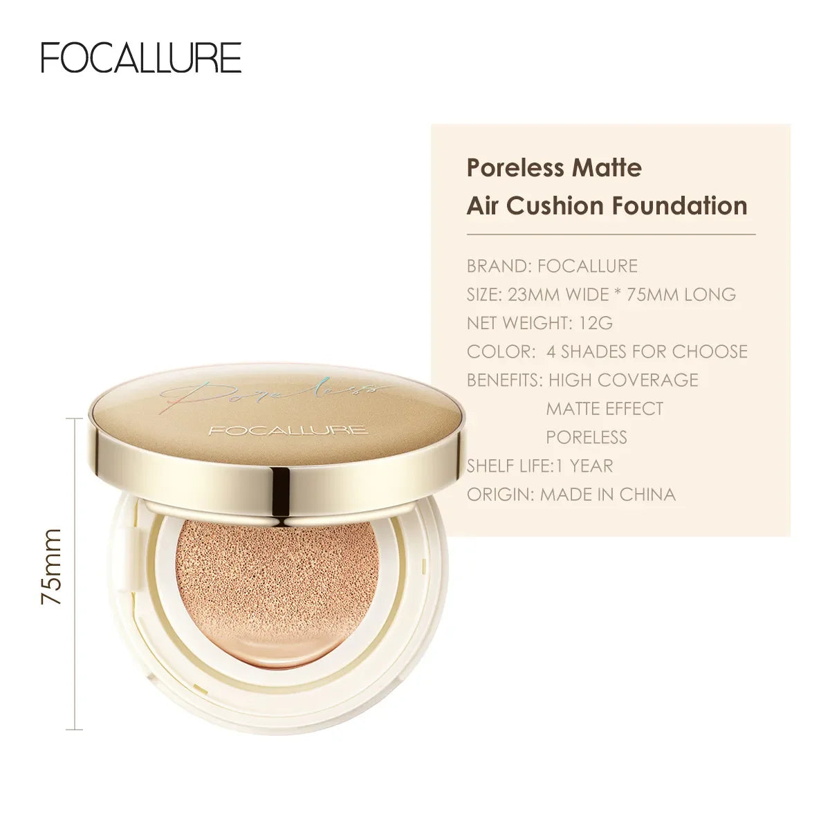 Waterproof Matte Air Cushion Poreless BB＆CC Cream High Coverage Oil-control Soft Face Makeup Foundation Base Cosmetics face