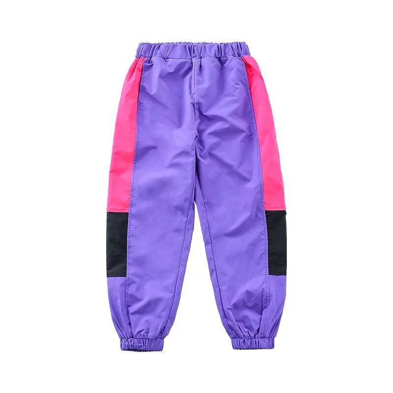 Boys Hip Hop Contrast Coat Girls Jazz Joggers Clothes Set Kids Street Dance Patchwork Jacket Sweatpants Child Costume Streetwear boys dress