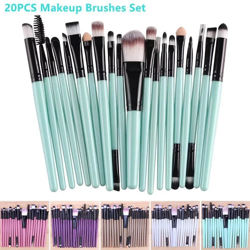 20PCS Makeup Brushes Set Professional Plastic Handle Foundation Eyeshadow Make Up Brushes makeup accessories