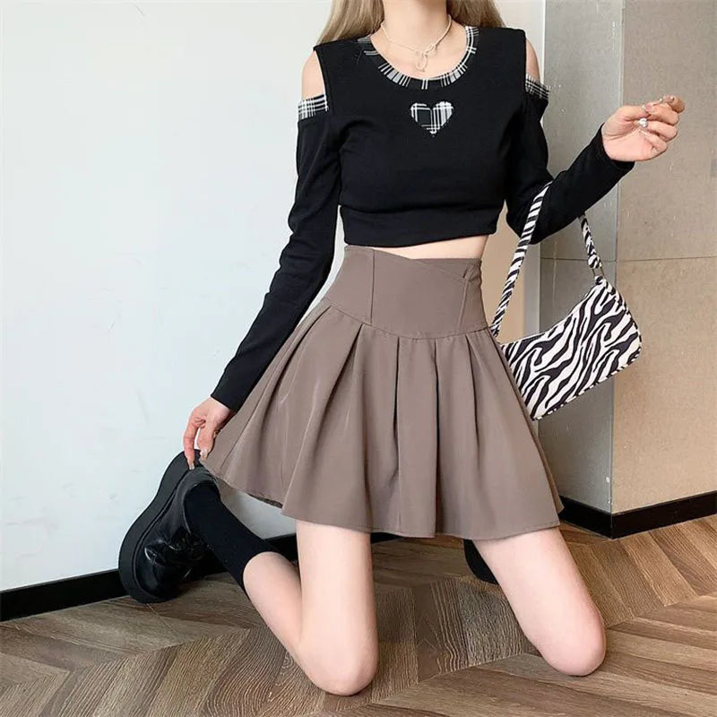 Female Show Leg Length A-Line Skirt