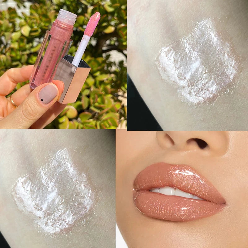 Gloss Bomb Universal Lip Luminizer 9 Colors Non-Sticky Moisturizing Lip Gloss Plumping and Long-Lasting Glitter Liquid Lipstick  lips