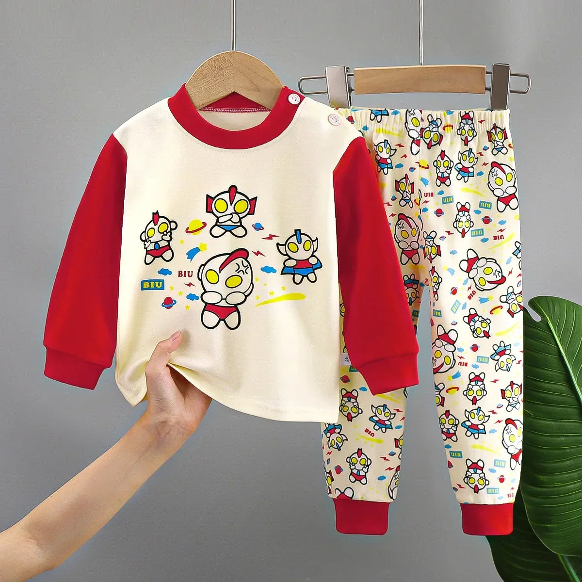 New Kids Boys Girls Pure Cotton Pajamas Cute Cartoon Long Sleeve Pyjamas Toddler Baby Autumn Sleepwear Children's Clothing Sets night wear girls