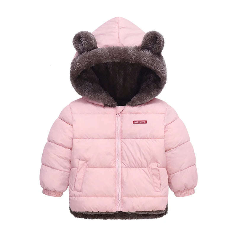 Kids Thick Warm Coats Winter Children's Fleece Hooded Jackets Autumn Cashmere Padded Snowsuit Boys Girls Cotton Outerwear 2-6Y boys jackets and coats