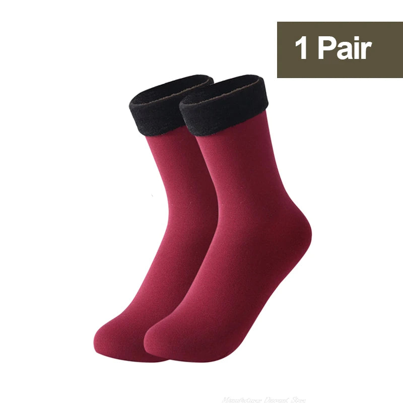 1/2/3/5/10Pairs Thermal Socks Women Winter Warm Thicken Fleece Short Socks Cashmere Wool Socks Snow Velvet Boots Home Floor Wear Socks