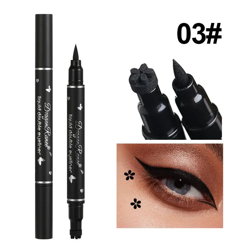 2 IN 1 Butterfly Seal Eyeliner Pen Star Moon Stamp Long-Lasting Waterproof Black Liquid Eye Liner Pencil Eyes Makeup Cosmetic eyes