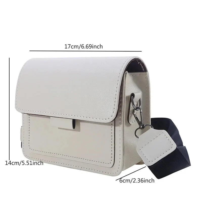 Classic Designer PU Leather Crossbody Bag for Women Travel Handle Handbag Fashion Shoulder Messenger Bag Ladies Small Flap Bags