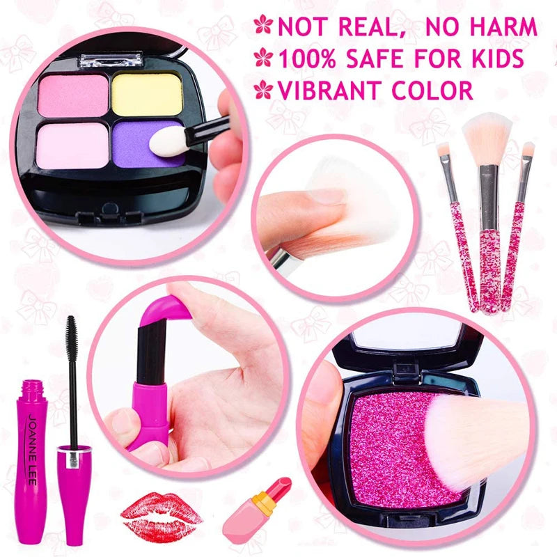 Kids Toys Simulation Cosmetics Set Pretend Makeup Toys Girls Play House Simulation Blinger Makeup Girls Play Bling Cosmetic Toy kids makeup