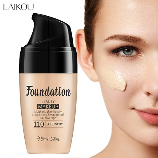 Liquid Foundation Moisturizing Long Lasting Face Comestics Natural Brighten Face Base Tone Make Up 30ml face