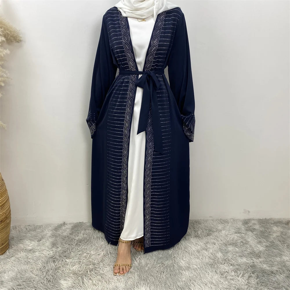 Muslim women fashion popular women's cardigan dress Dubai Africa Turkey Morocco cardigan hot selling women's clothing abaya