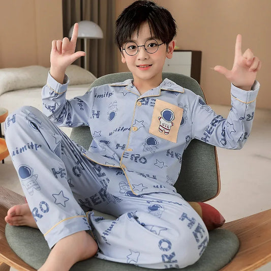 Children's Cartoon Long Sleeve Pajamas  Home Clothes Boys night wear boys