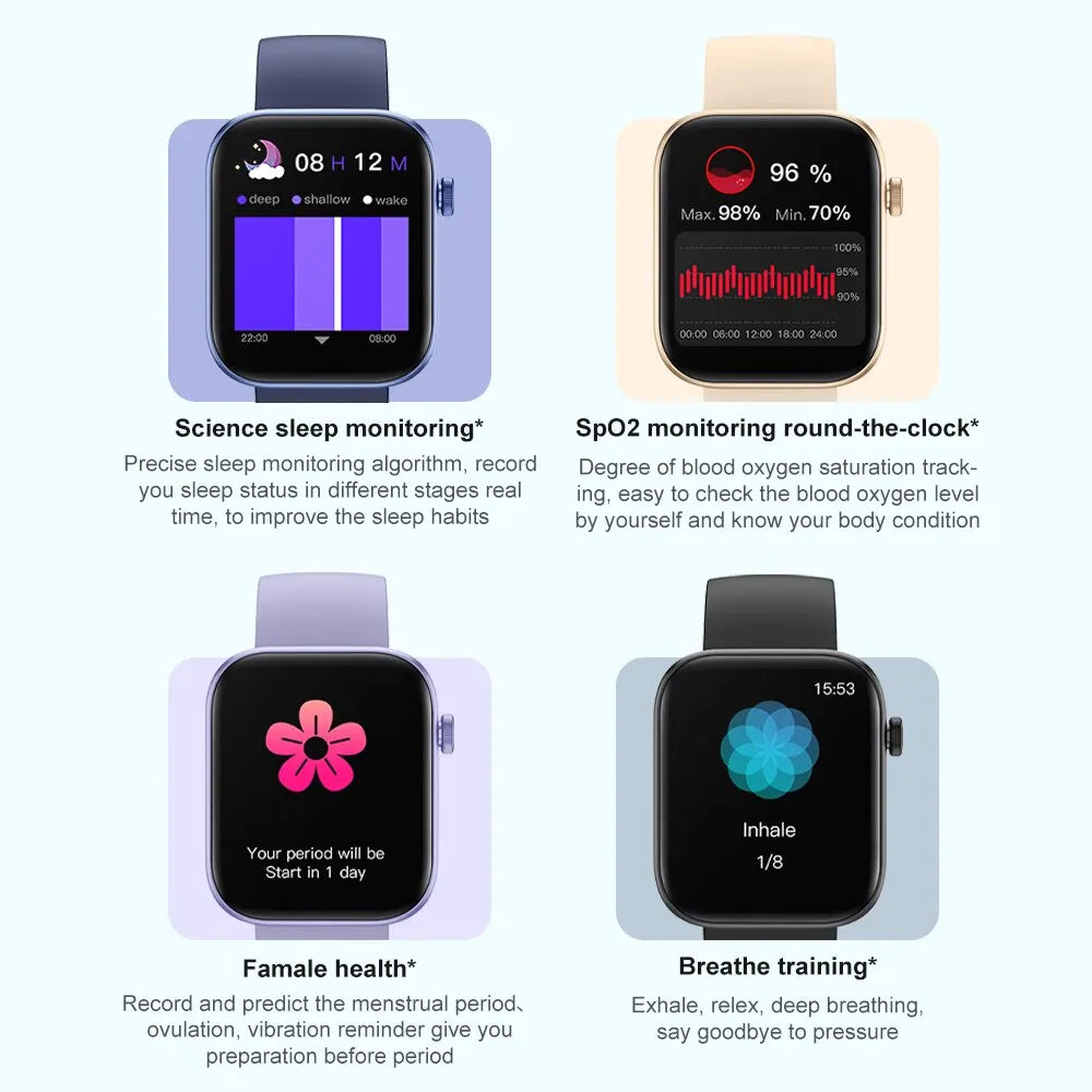 P71 Voice Calling Smartwatch Men Health Monitoring IP68 Waterproof Smart Notifications Voice Assistant Smart Watch Women watch