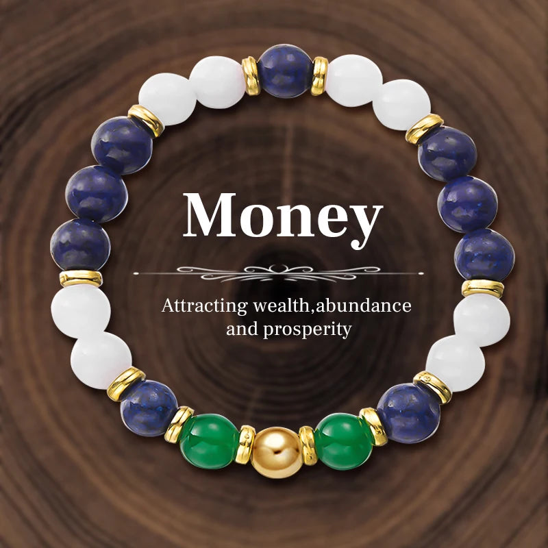 8mm Natural Stone Beaded Bracelet for Women Lucky Attract Love Wealth Good Luck Colorful Bracelet Jewelry Birthday Gift bracelete