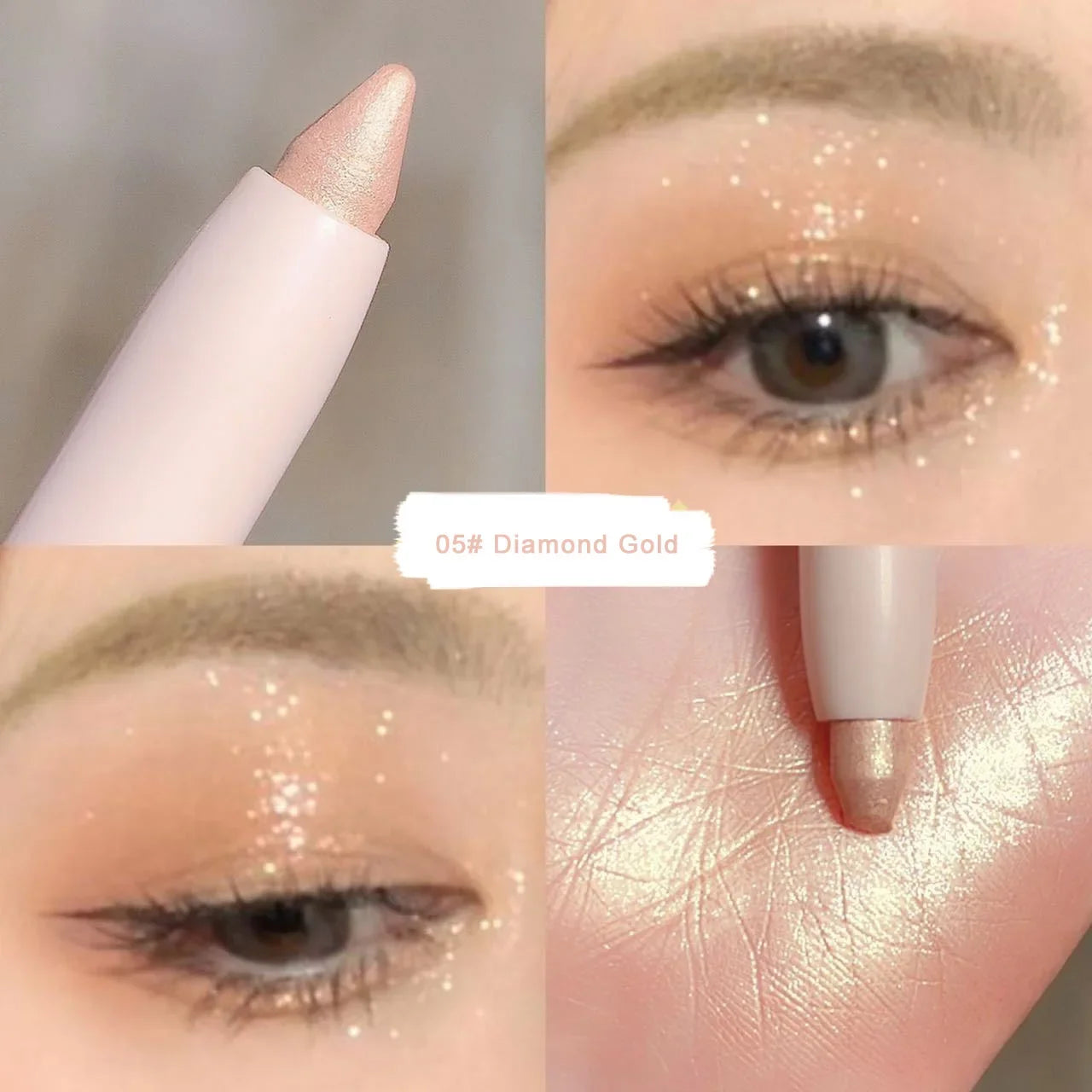 Eye Shadow Lying Silkworm Highlighter Pen Korean Eyes Makeup Matte White Pearl High-gloss Brightening Glitter Eyeshadow Stick eyes