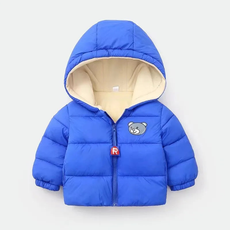 Kids Clothes Children's Jacket Coat Clothing Boy Girl Hooded Thicken Velvet Lining Keep Warm Down Jacket Children Clothing boys jackets and coats