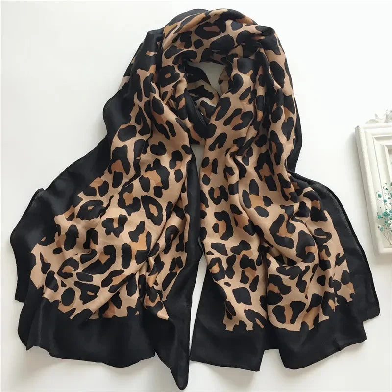 Fashion Design Sexy Leopard Dot Tassel Viscose Shawl Scarf High Quality Neckerchief Autumn Winter Foulards Muslim Hijab Sjaal scarf and shawl