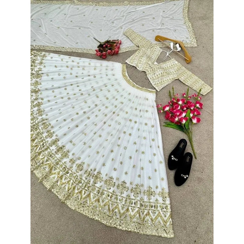 Lehenga Choli con Dupatta, splendido abito da sposa da donna