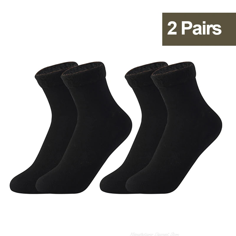 1/2/3/5/10Pairs Thermal Socks Women Winter Warm Thicken Fleece Short Socks Cashmere Wool Socks Snow Velvet Boots Home Floor Wear Socks