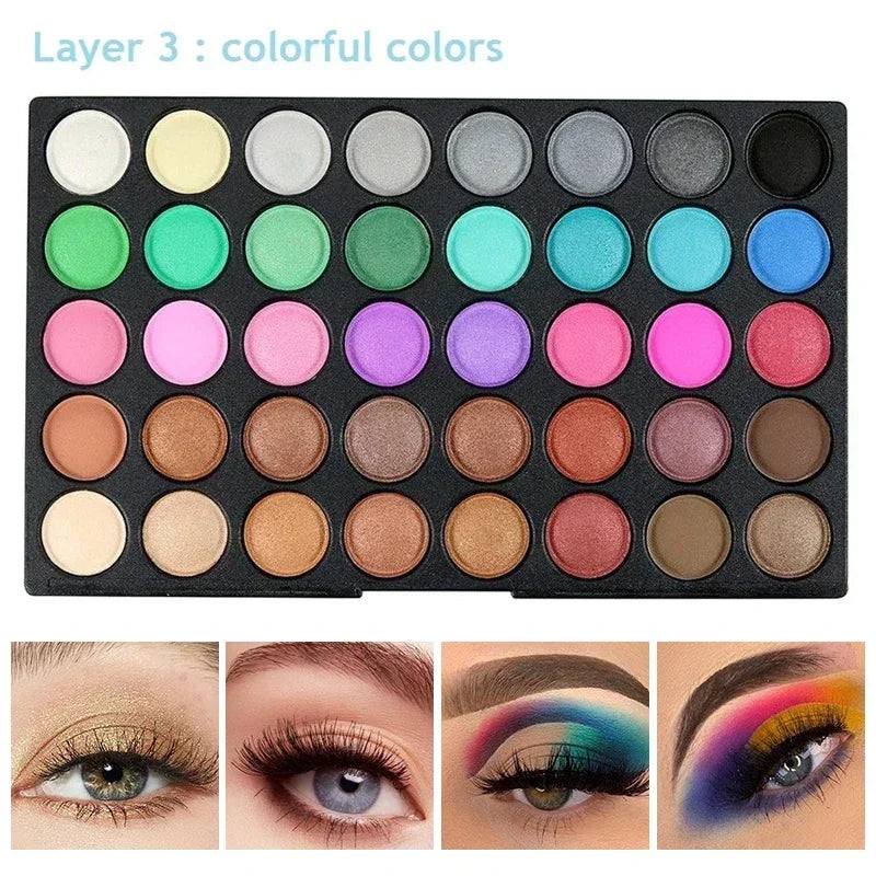 120 Color Eye Makeup Waterproof Make up Nude Eye Shadow Palette Glitter Matte Pigmented Powder Pressed Shine Eyeshadow Cosmetic eyes