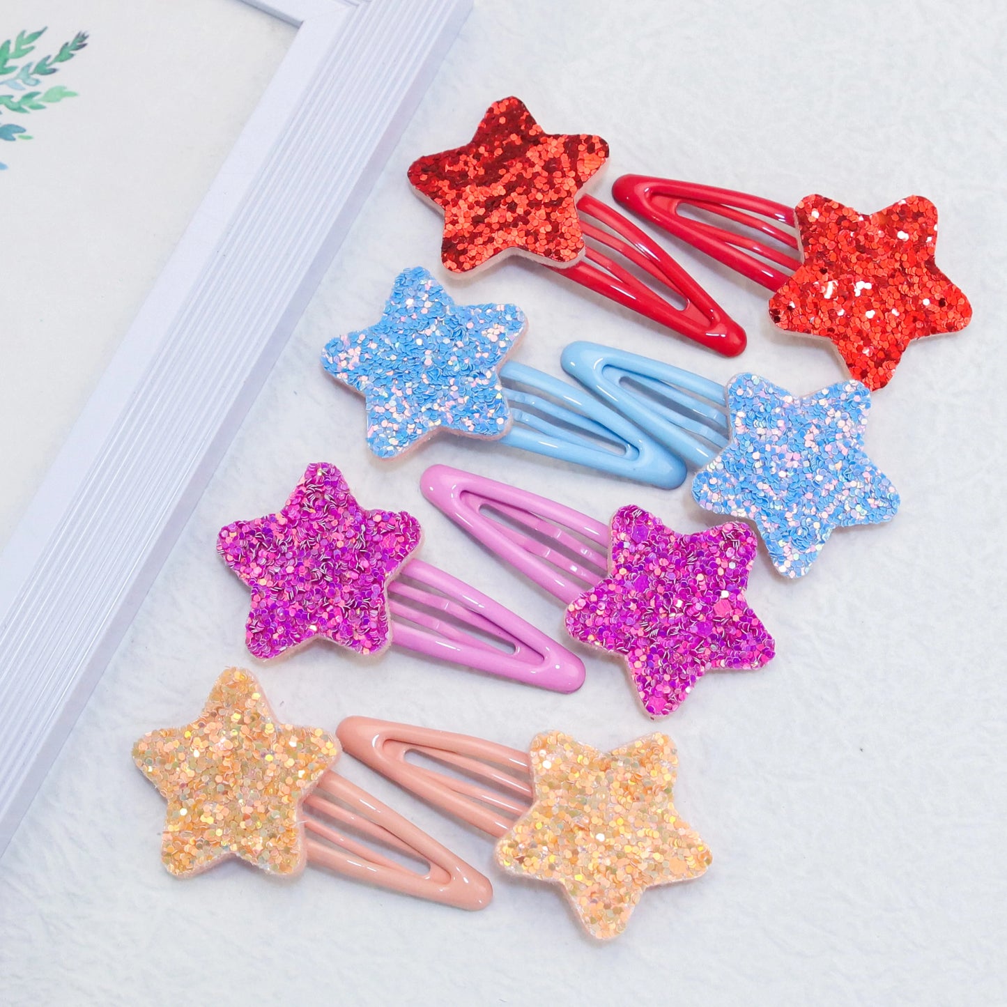 8pcs Girls Cute Star Hair Clips Kids Lovely Heart Hairpins Flower Hair Clips Headband Barrettes KidsChildren Hair Accessories   hairclips