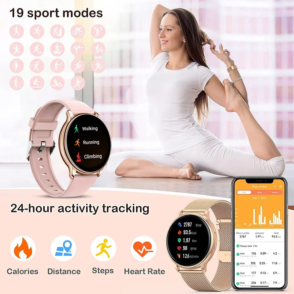 Bluetooth Call Smart Watch Women Custom Dial Watches Men Sport Fitness Tracker Heart Rate Smartwatch For Android IOS Y22 watch